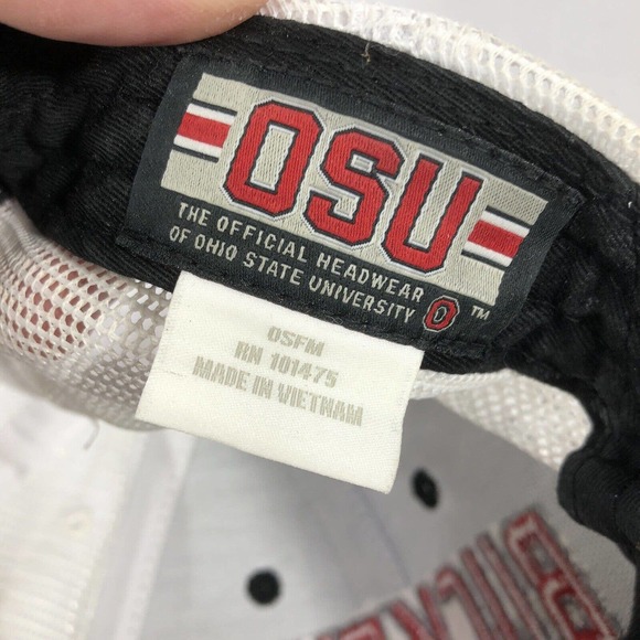OSU Ohio State Buckeyes Hat Cap Snapback Mesh Back Adjustable OSFM One Size Fits - Picture 10 of 11